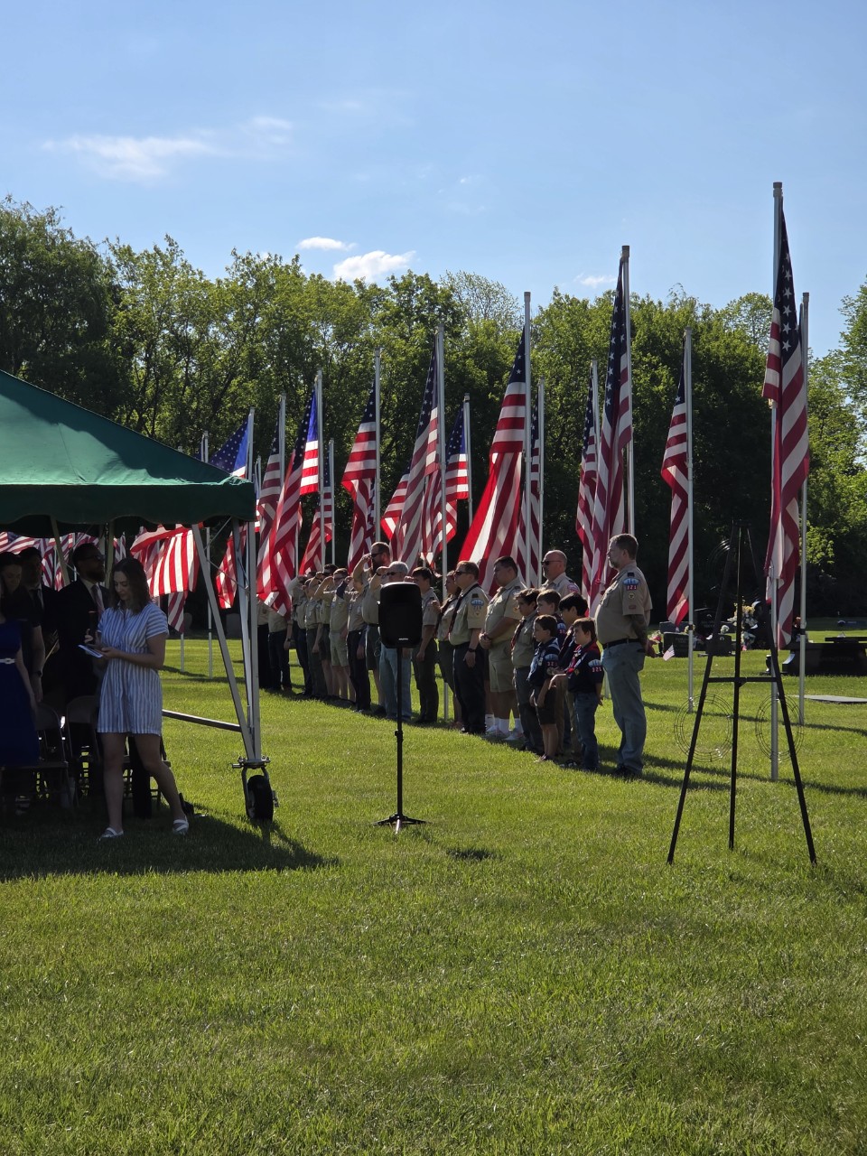 Scouts participating in community service